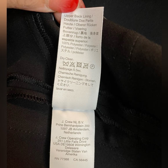 J.CREW Patch Pocket Blazer fabric from Italy Mario Belucci, Black Size 2 NWT - Picture 6 of 10